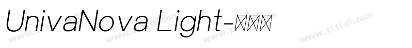 UnivaNova Light字体转换